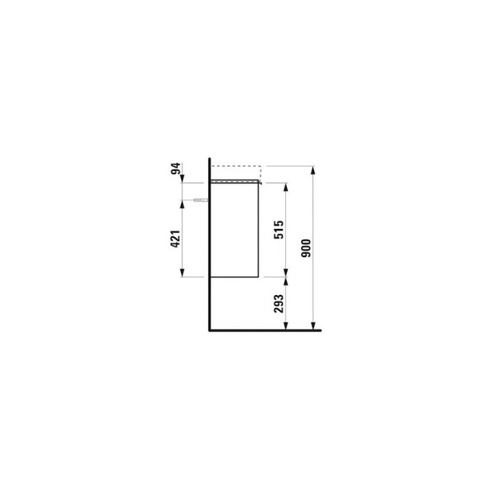 Schrank Unterbau- Laufen BASE 47x53x26,5, Scharnier von links strony - weiß