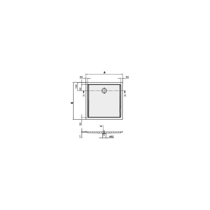 Duschwanne rechteckig Villeroy&Boch Futurion Flat, 1200x800mm, Weiss Alpin
