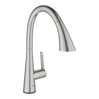 Elektronisch Spültischarmatur Grohe Zedra Touch, Höhe 406mm, herausziehbarer Auslauf, rostfreier Stahl