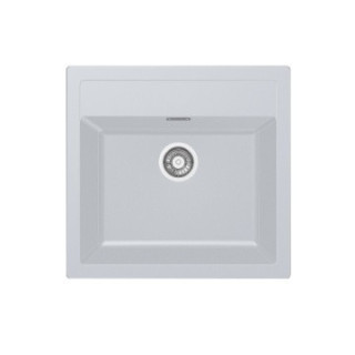 Zlewozmywak Franke 1-komorowy Sirius SID 610 Tectonite 56x53cm wbudowywany - weiß polarny
