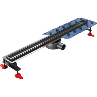 Ablaufrinne, pełny Set,  Wiper New Premium, 1200mm, wzór Ponente, Finish poler