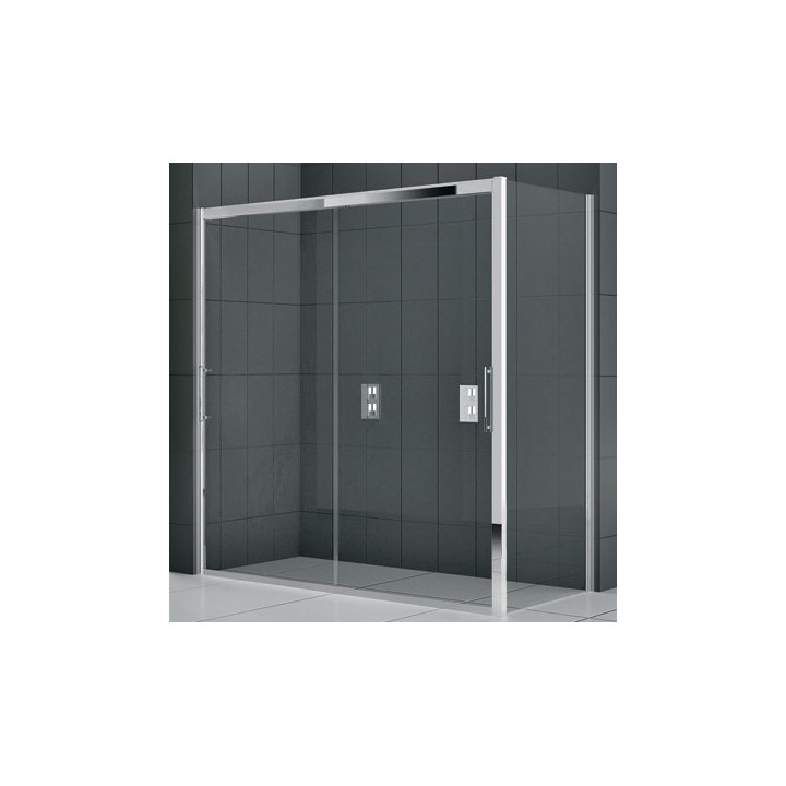 Drzwi prysznicowe Novellini Rose Rosse 2M 156-162 cm dwuczęściowe przesuwne do ścianki lub wnęki- sanitbuy.pl