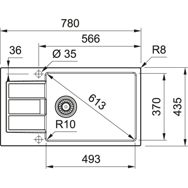 Zlewozmywak Franke Sirius 2.0 S2D Slim 611-62 Tectonite - Weiß polarny