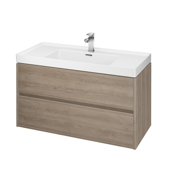 Set B111, Schrank Cersanit Crea z umywalką Crea 100, hängend, 2 szuflady, zmontowana, szary matt