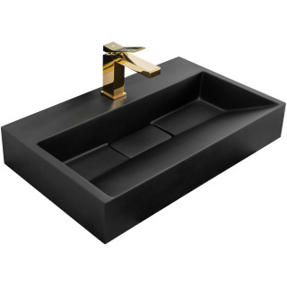 Aufsatzwaschtisch Rea Aura, 605x405mm, z Überlauf, Hahnloch, weiß