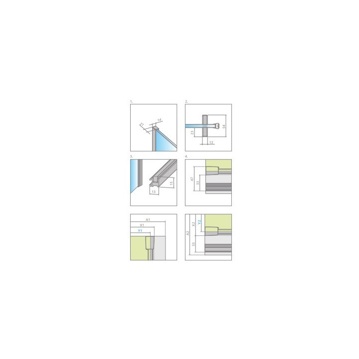 Radaway Furo KDJ Kabine 90x90cm links Glas transparent