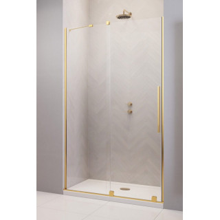 Tür Schiebe- walk-in Radaway Furo Gold, links, mit Wand, 160x200cm, Glas transparent, profil golden