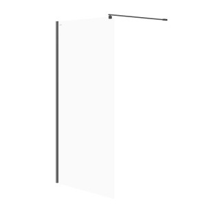 Duschkabine walk-in Cersanit Mille, 100x200cm, powłoka CleanPro, Glas transparent, profil schwarz