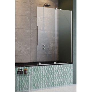Parawan nawannowy Radaway Furo Gold PND II, prawy, Glas transparent, 100x150cm, przesuwny, golden profil