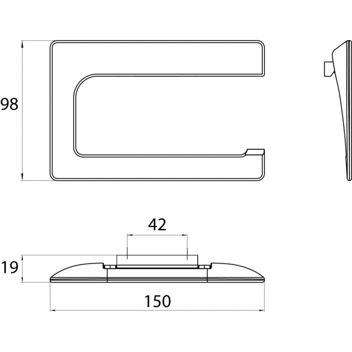 Toilettenpapierhalter Keuco Moll, forma otwarta, Chrom