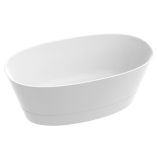 Badewanne freistehend Marmorin Duo I, 150x80cm, ohne Überlauf, weiß Glanz