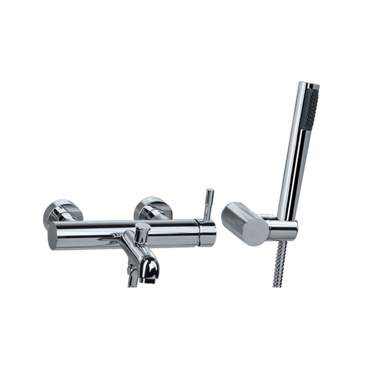 Wannenarmatur mit 5 anschlüssen Valvex Vegane, stehend, Höhe 280mm, Auslauf 190mm, Dusch-Set, Chrom