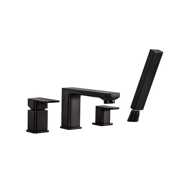 Wannenarmatur mit 5 anschlüssen Valvex Vegane, stehend, Höhe 280mm, Auslauf 190mm, Dusch-Set, Chrom