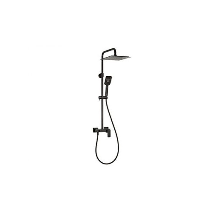 Dusch-set mit Armatur Valvex Loft, Aufputz-, quadratisch Kopfbrause 250mm, Handbrause 3-Funktions, Chrom