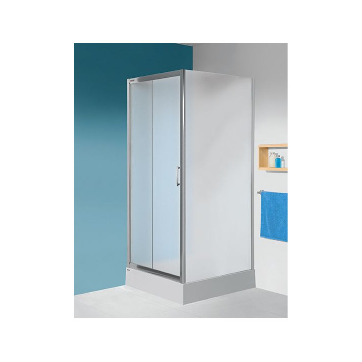 Seitenwand Sanplast TX SS0/TX5b-80-S, 80x190cm, Glas transparent, weißes Profil