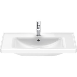Wandwaschtisch/mit Unterschrank Duravit D-Neo, 65x48cm, z Überlauf, Hahnloch, weiß