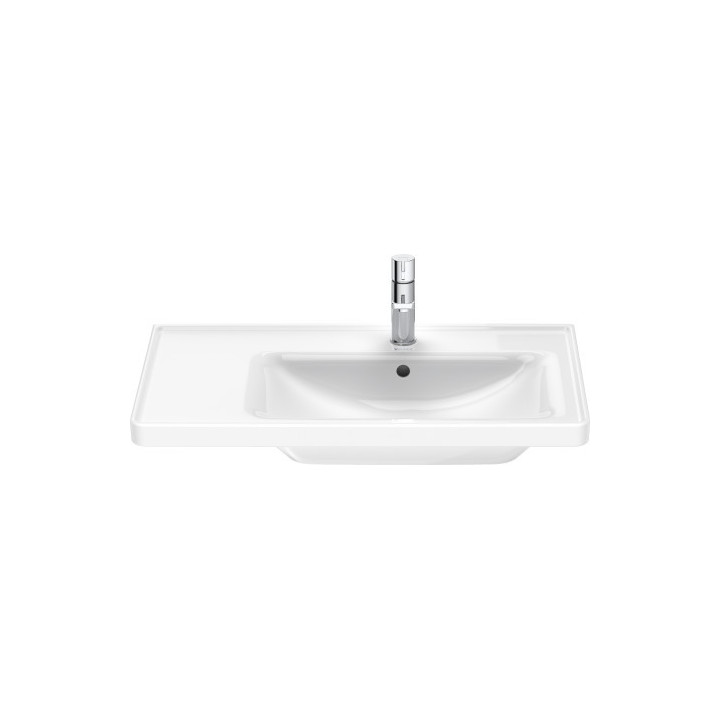 Wandwaschtisch/mit Unterschrank Duravit D-Neo, 80x48cm, z Überlauf, Hahnloch, weiß