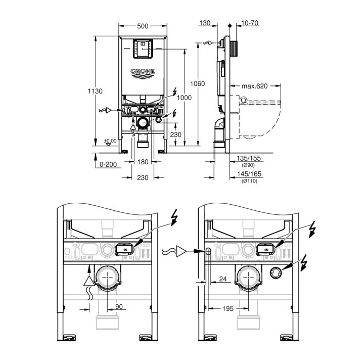 Unterputz-gestell Grohe Rapid SLX