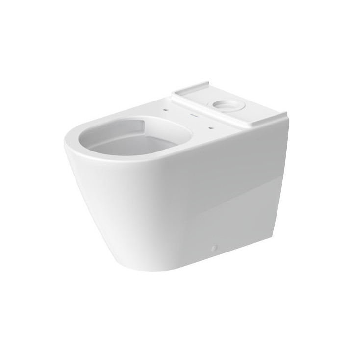 Becken Toiletten- stehend Duravit D-Neo Rimless, 58x37cm, Abfluss poziomy, bez rantu spłukującego, 4,5 l, UWL klasa 1, weiß