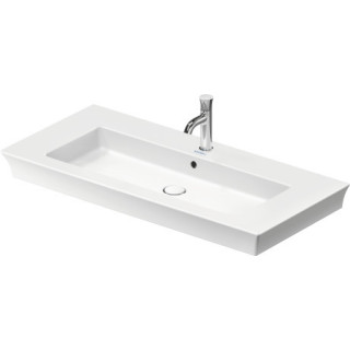 Wandwaschtisch/mit Unterschrank Duravit White Tulip, 75x49cm, z Überlauf, Hahnloch, weiß