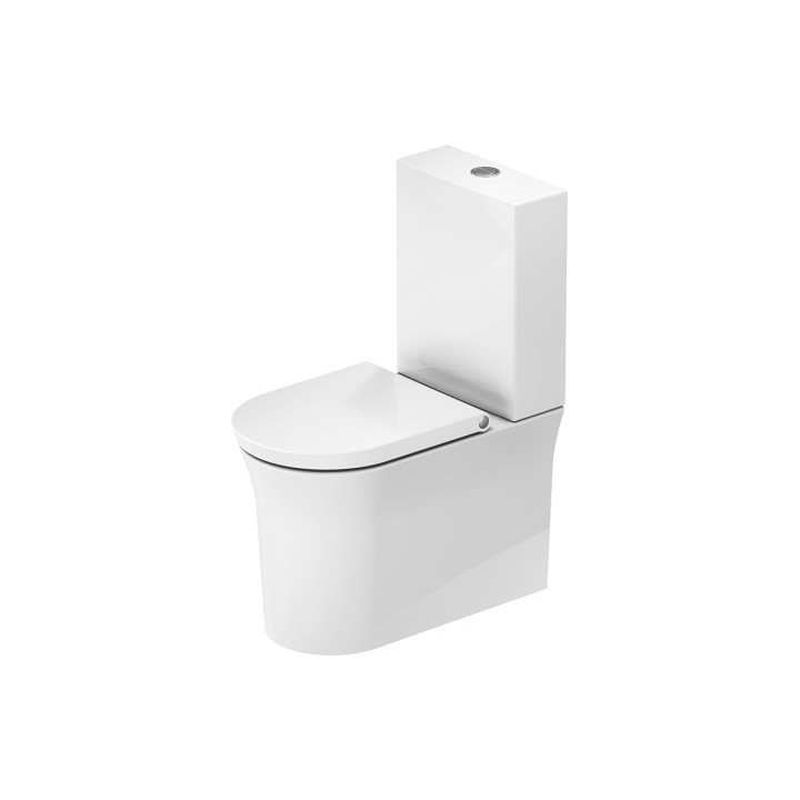 Becken für kompakt-wc WC Duravit D-Neo Rimless, 65x37cm, bez rantu spłukującego, 4,5 l, UWL klasa 1, weiß