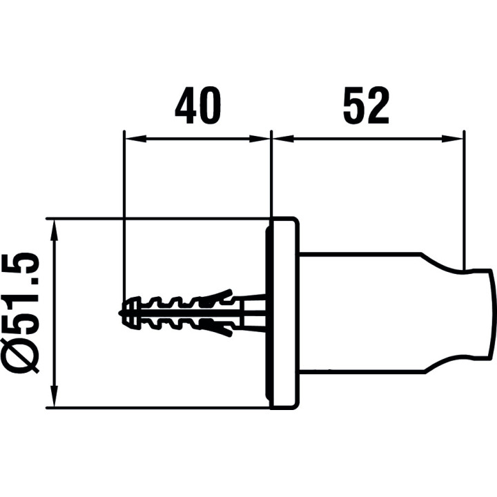 Arm deszczownicy Laufen, Wand-, 420mm, Rosette quadratisch, Chrom