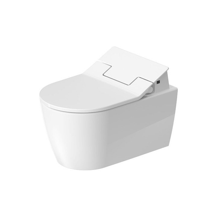 Becken Toiletten- hängend Duravit ME by Starck Rimless, 57x37cm, bez rantu spłukującego, Halterung Durafix, HygieneFlush, powłok