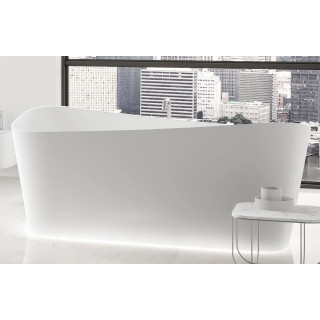 Badewanne freistehend Novellini Infinitive, 170x75cm, Konglomerat Novotech, weiß matt