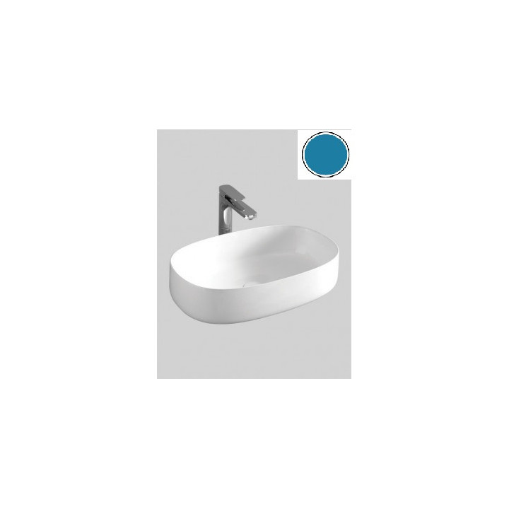 Wand-wc Artceram A16, 52,5x36cm, bezrantowa, blu notte