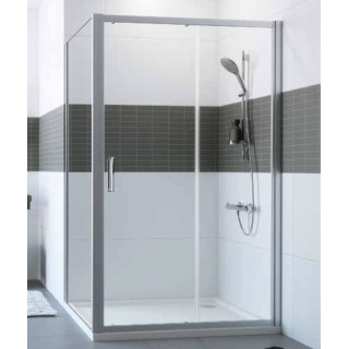 Tür Dusch-  Huppe Classics 2 Gold Edition, 100cm, Schiebe- 1-teilig mit Festsegment, Anti-Plaque, profil golden