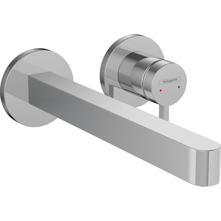 Waschtischarmattur Hansgrohe Finoris, Unterputz, mit 2-Anschlüssen, Auslauf 22,5cm, schwarz matt