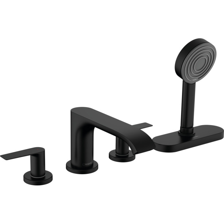 Wannenarmatur mit 4 anschlüssen Hansgrohe Finoris, montaż am Wannenrand, sBox, 2 wyjścia wody, Chrom