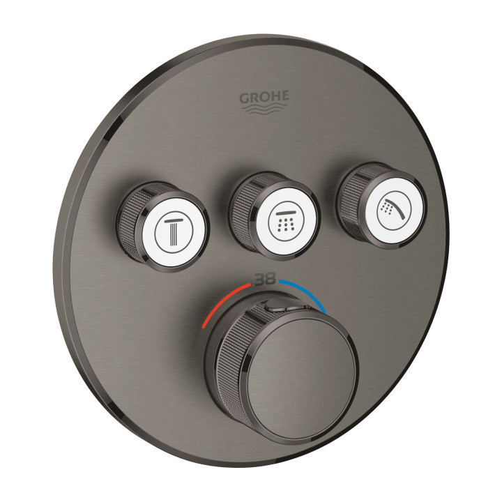 Unterputzarmatur Grohe Grohtherm SmartControl thermostatisch 3-Empfänger wody Chrom- sanitbuy.pl