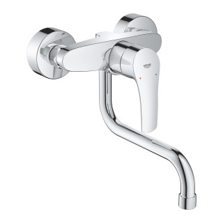 Spültischarmatur Grohe Eurosmart, Aufputz, DN 15, obracana Auslauf 216mm, Chrom
