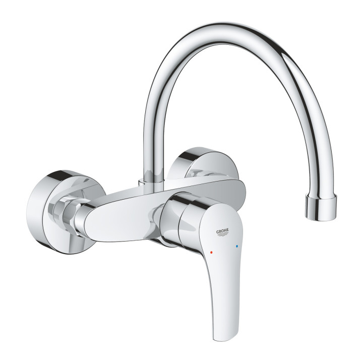 Spültischarmatur Grohe Eurosmart, Aufputz, DN 15, obracana Auslauf 276mm, Chrom