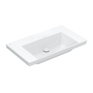 Waschtisch mit unterschrank Villeroy & Boch Subway 3.0, 80x47cm, ohne Überlauf, ohne Hahnloch na armaturę, Weiss Alpin