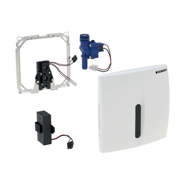 Elektryczny zawór spłukujący Geberit für Urinal Basic, zasilanie bateryjne, weiß