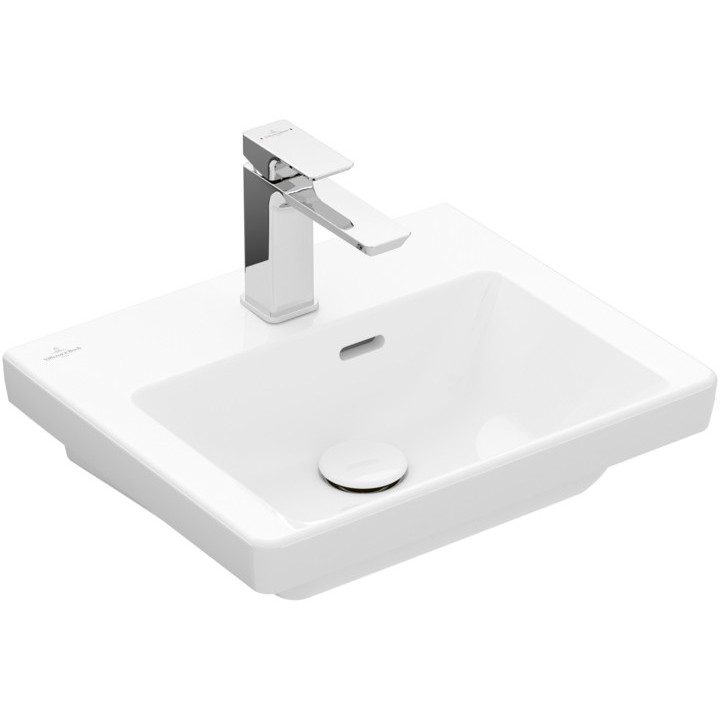 Wandwaschtisch Villeroy & Boch Subway 3.0, 50x40cm, z Überlauf, otwór na armaturę, Weiss Alpin