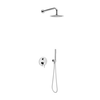 Set prysznicowo-wannowy Excellent Glad, Unterputz, 2 wyjścia wody, Kopfbrause slim 200x200mm, Chrom