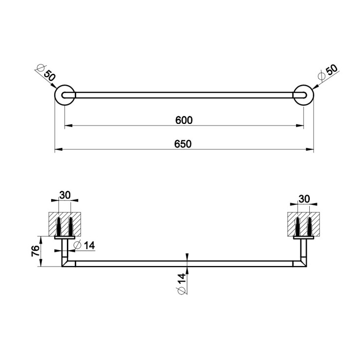 Papierhalter Gessi Anello, zur Wandmontage, ohne Deckel, warm bronze brushed PVD