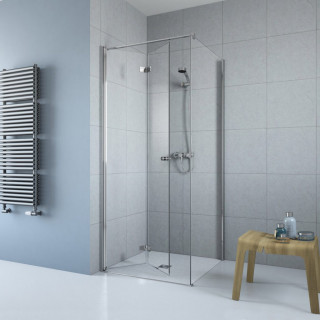Seitenwand S1 70 rechts Radaway Idea Black KDJ+S, przejrzysta, 700x2000mm, profil schwarz