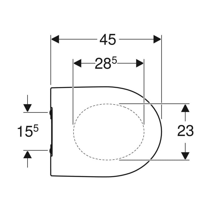 Wc-sitz Geberit Icon slim, mit Softclosing, wypinane Scharniere, weiß