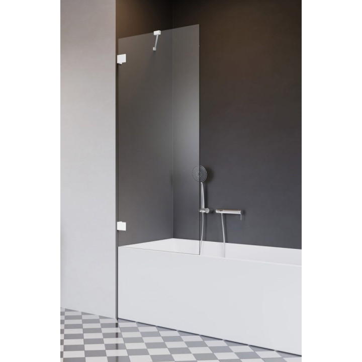 Parawan nawannowy Radaway Nes PND II 140, prawy, Glas transparent, 140x150cm, profil Chrom