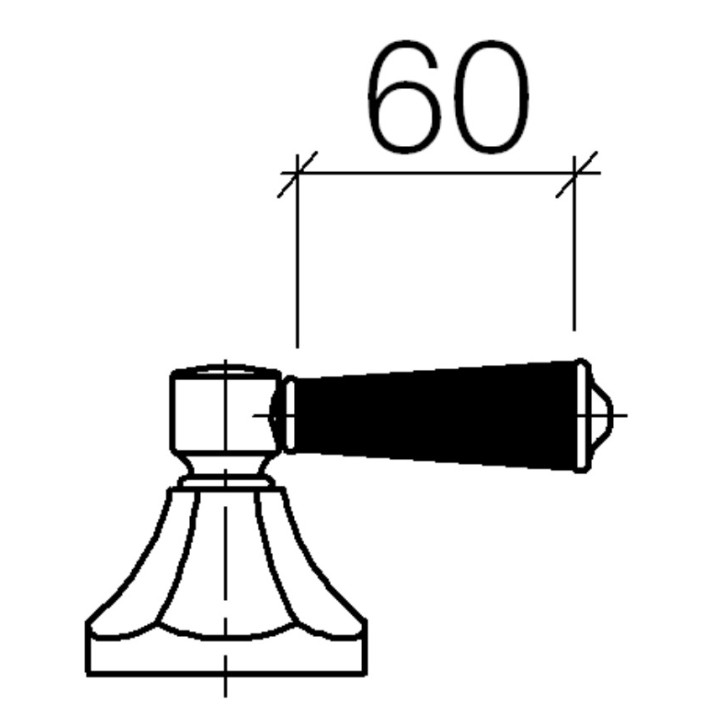 Füllung uchwytu Dornbracht Madison, 60mm, poliert Chrom