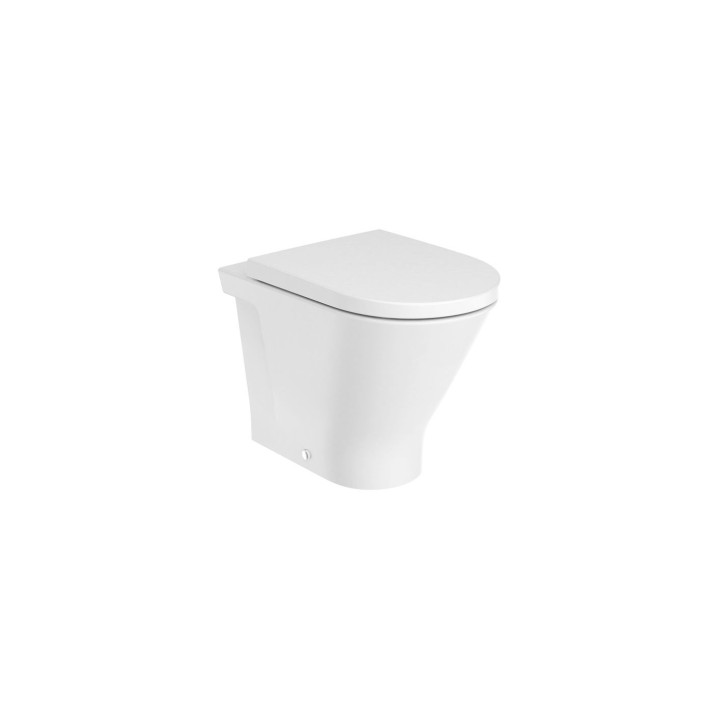 Becken stehend WC Roca Gap Round Rimless, 54x35,5cm, zur Wandmontage, Abfluss doppelt, weiß