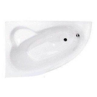 Asymmetrische badewanne rechts Besco Natalia 150x100cm weiß- sanitbuy.pl