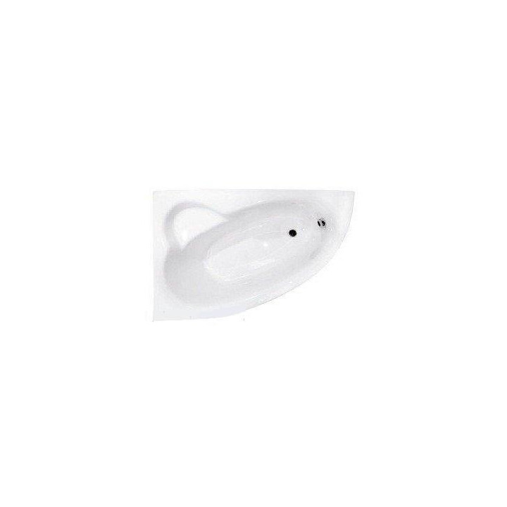 Asymmetrische badewanne rechts Besco Natalia 150x100cm weiß- sanitbuy.pl