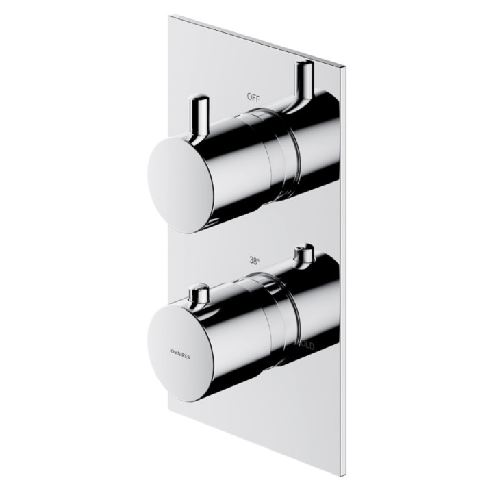 Thermostatisch Armatur prysznicowo-Badewannen- Omnires Contour, Unterputz, 2 wyjścia wody, Chrom