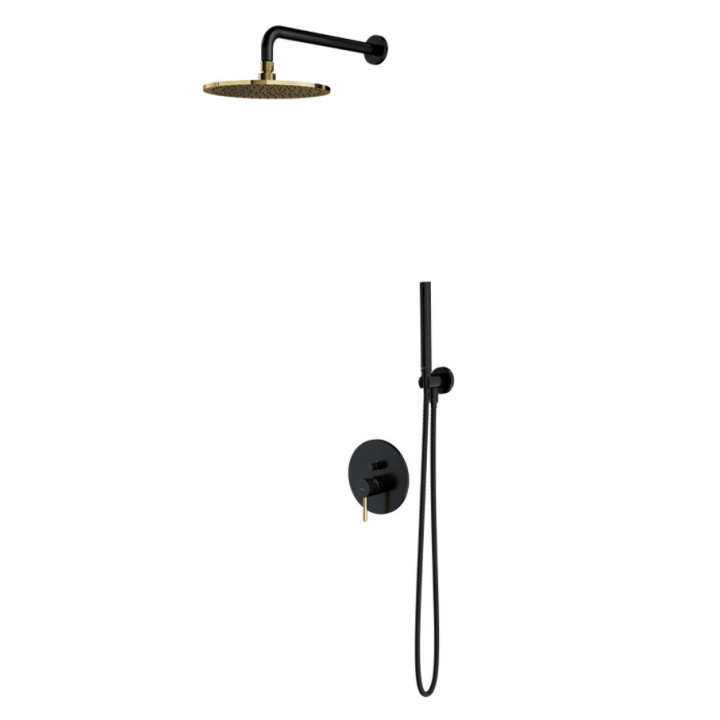 Duschsystem Omnires Y, Unterputz, 2 wyjścia wody, Kopfbrause 25cm, Handbrause 1-Funktions-, Chrom