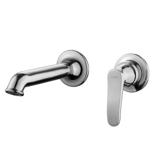 Waschtischarmatur Omnires Art Deco, Unterputz, Auslauf, 160mm, mit 2-Anschlüssen, Chrom